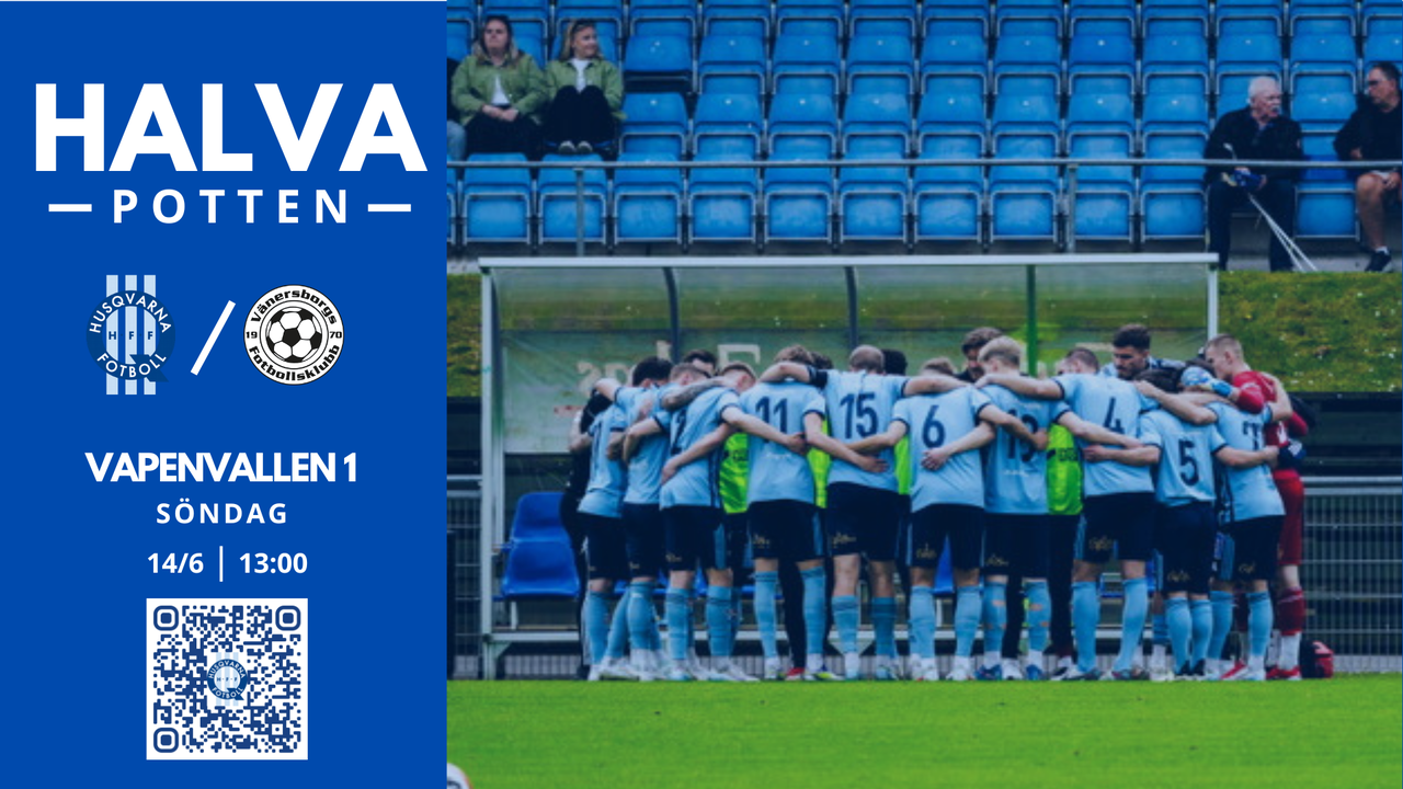 Herrarna tar emot Vänersborgs FK – Köp din Halva potten nu.